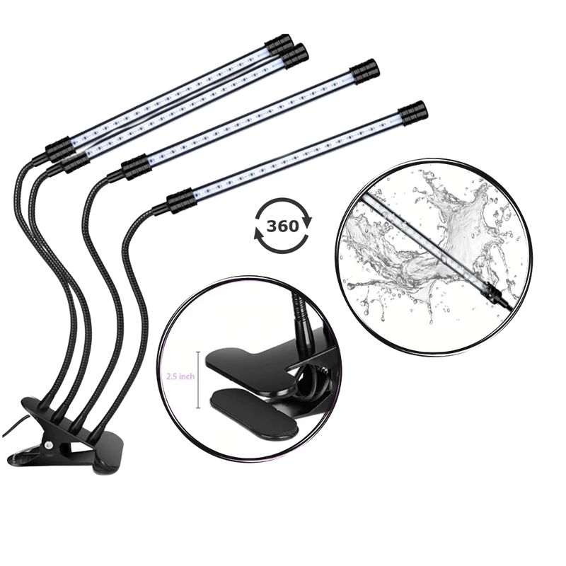 4-Kopf LED USB Innenraum Wachstumsleuchte