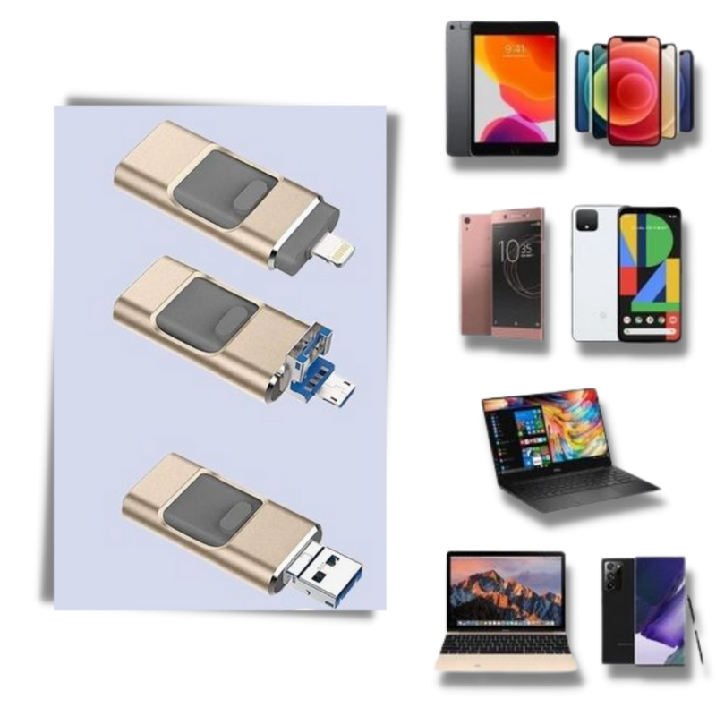 4 in 1 USB-Stick mit Speicher
