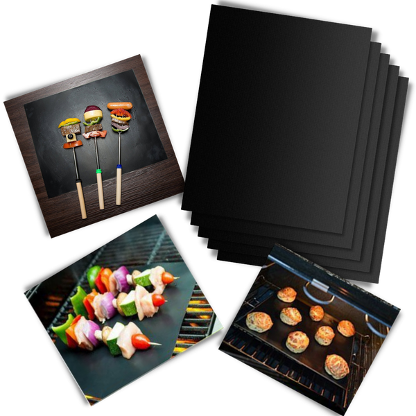 5 Stück Premium Antihaft-BBQ-Grillmatte