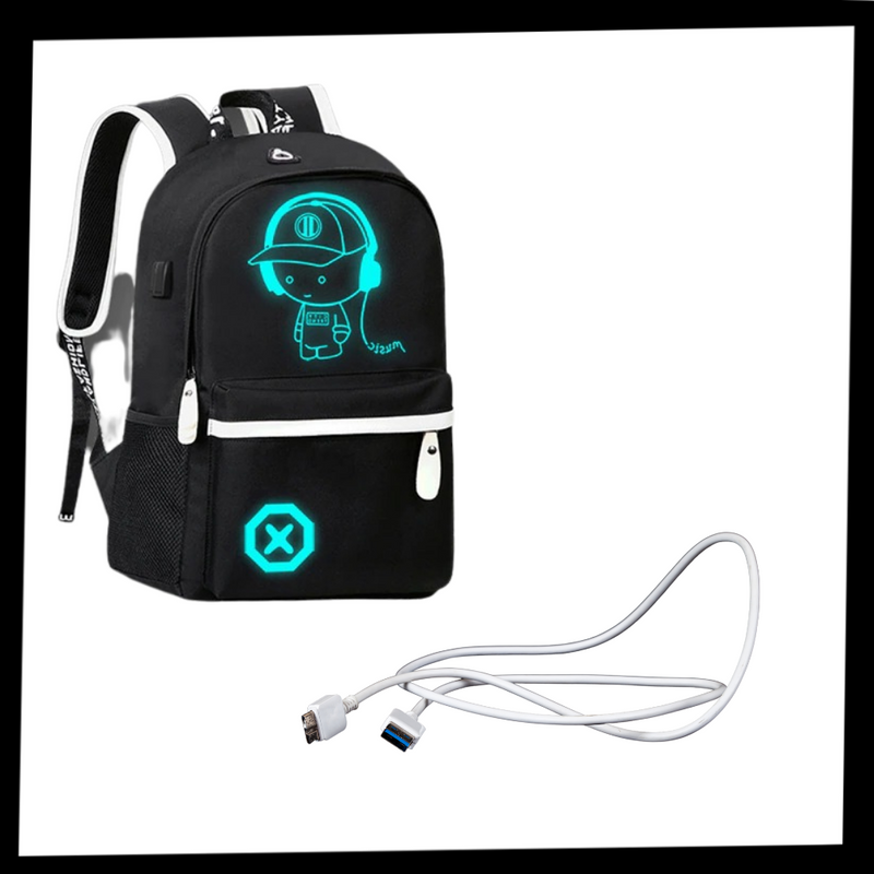 Leuchtender Anime-Laptop-Rucksack