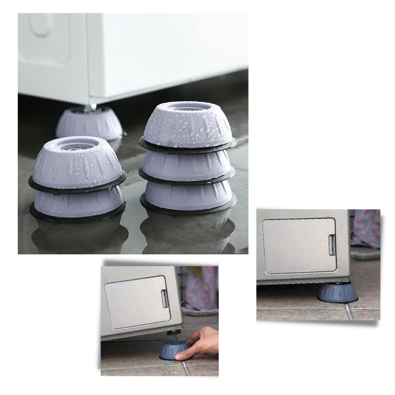 Packung mit 4 vibrationsdichten Gummifüßen