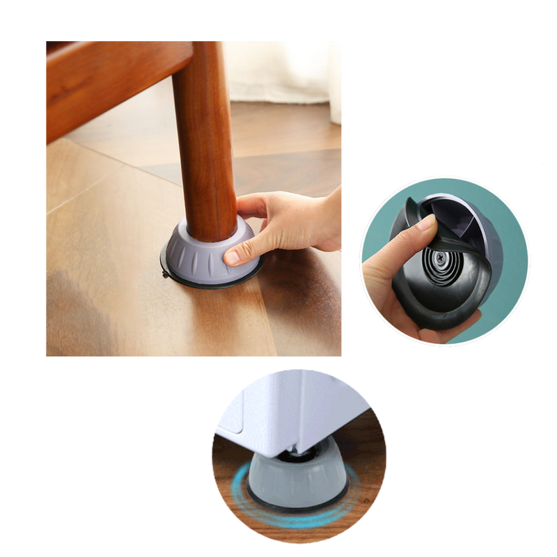 Packung mit 4 vibrationsdichten Gummifüßen