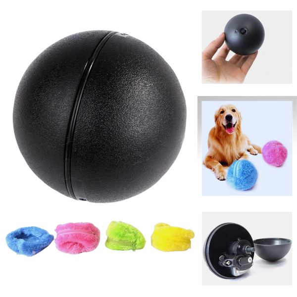 Automatisch beweglicher Rollball für Hunde mit auswechselbaren Bezügen