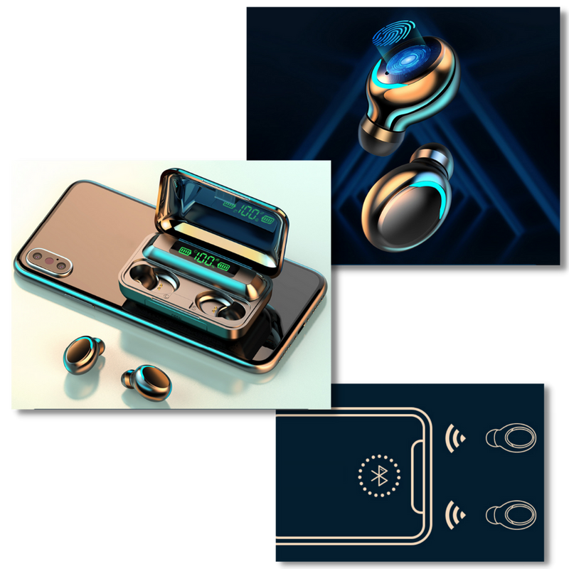 Bluetooth-Kopfhörer mit Akku-Ladebox