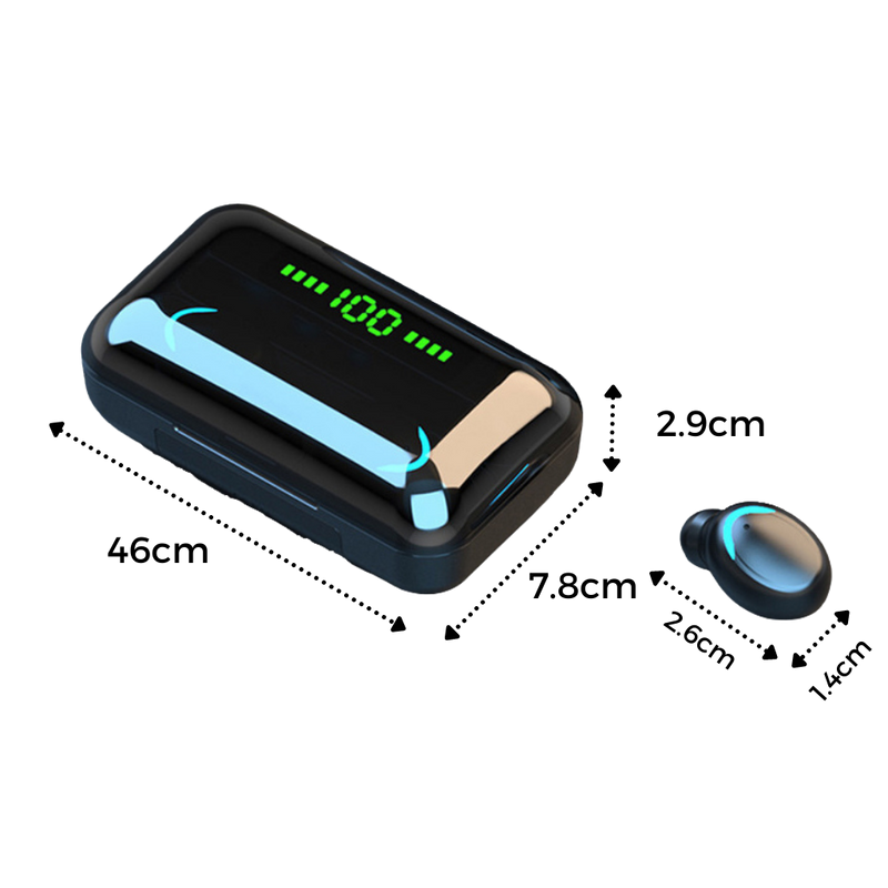 Bluetooth-Kopfhörer mit Akku-Ladebox