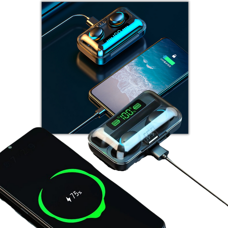 Bluetooth-Kopfhörer mit Akku-Ladebox
