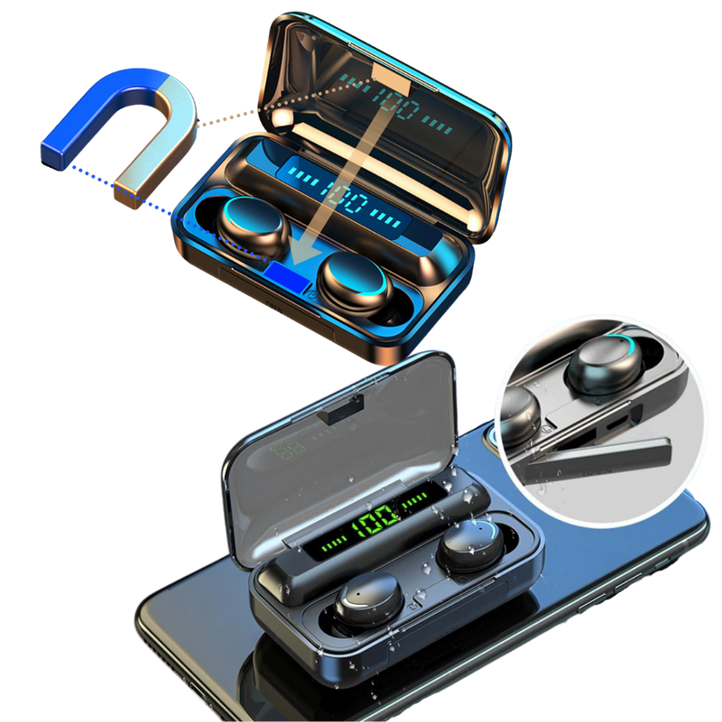 Bluetooth-Kopfhörer mit Akku-Ladebox