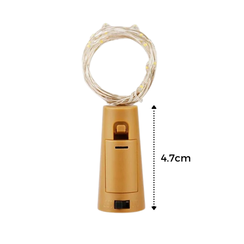 Flaschen Lichterkette LED mit Korken (3er Pack)