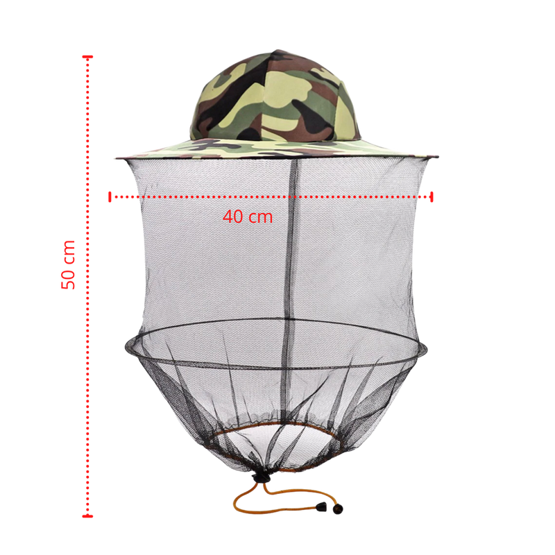 Camouflage Imkerhut mit Nylon-Netzschleier