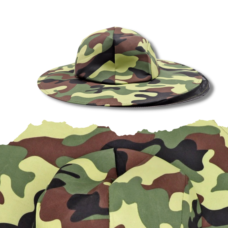 Camouflage Imkerhut mit Nylon-Netzschleier