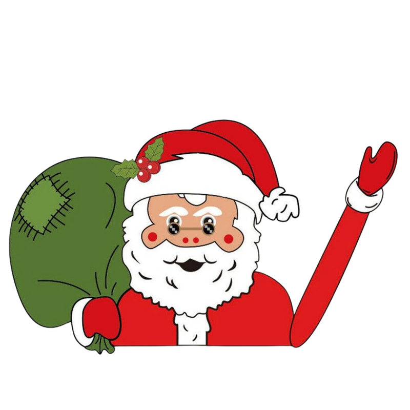 Weihnachts-Scheibenwischer-Aufkleber