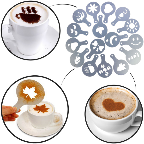 Kaffee-Schablonen (16 Stück)