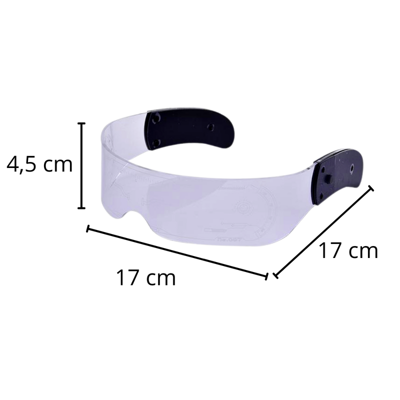 Leuchtende Brille mit bunten LED-Lichtern