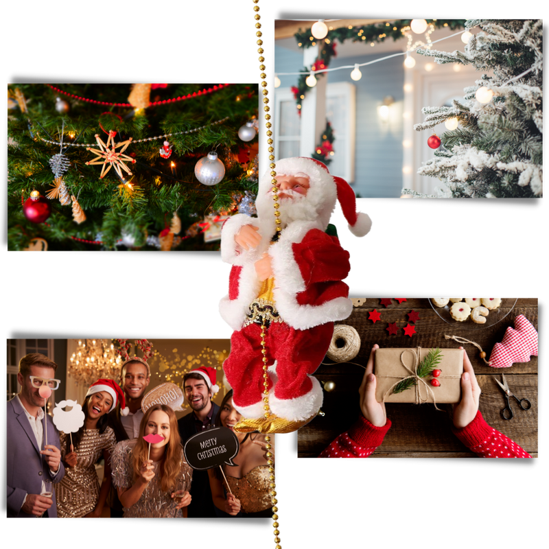 Elektrisch kletternder Weihnachtsmann Dekoration