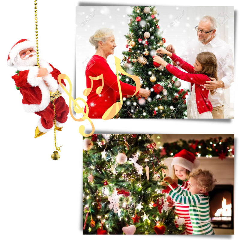 Elektrisch kletternder Weihnachtsmann Dekoration