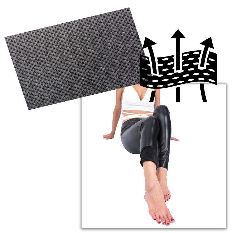 Hochtaillierte Hose aus Kunstleder