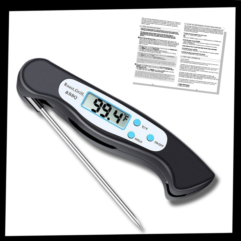 Zusammenklappbares digitales Lebensmittelthermometer mit Sofortanzeige
