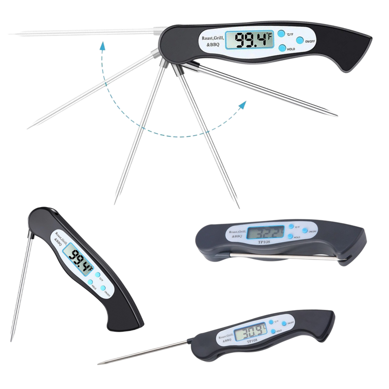 Zusammenklappbares digitales Lebensmittelthermometer mit Sofortanzeige
