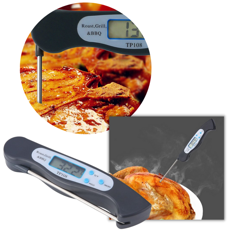 Zusammenklappbares digitales Lebensmittelthermometer mit Sofortanzeige