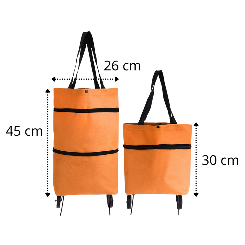 Faltbare Trolley-Lebensmitteltasche 30L
