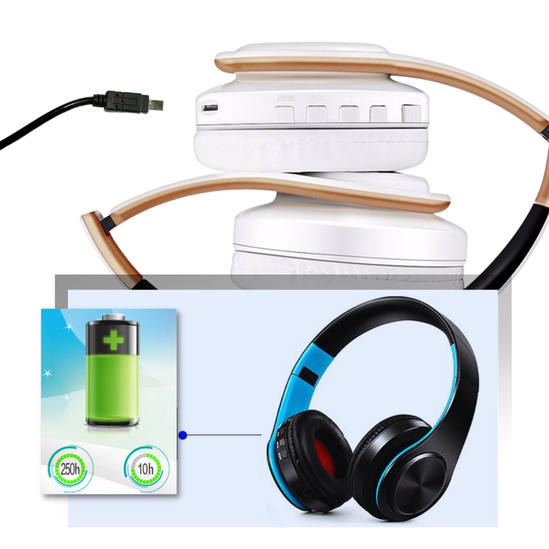 Zusammenklappbare Bluetooth-Kopfhörer