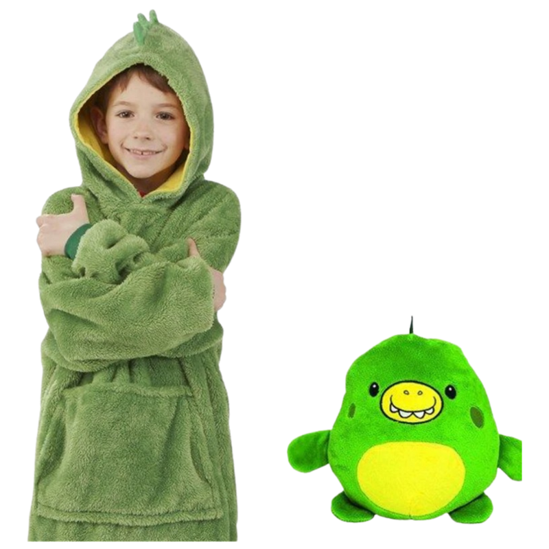 2 in 1 Faltbarer Plüsch-Kapuzenpullover