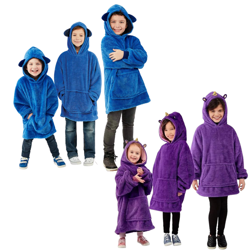 2 in 1 Faltbarer Plüsch-Kapuzenpullover