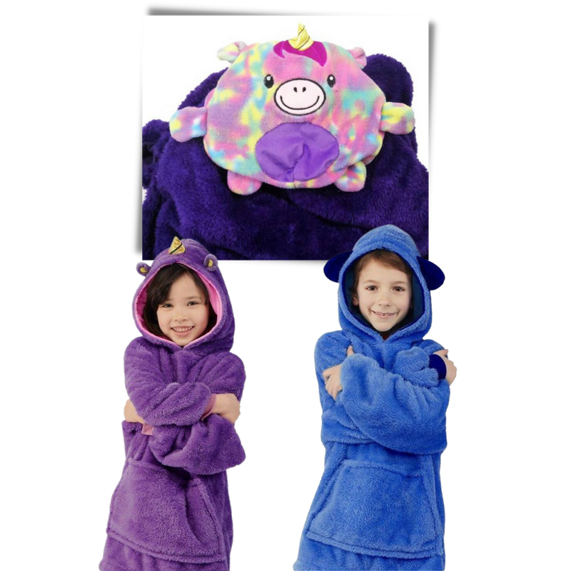 2 in 1 Faltbarer Plüsch-Kapuzenpullover