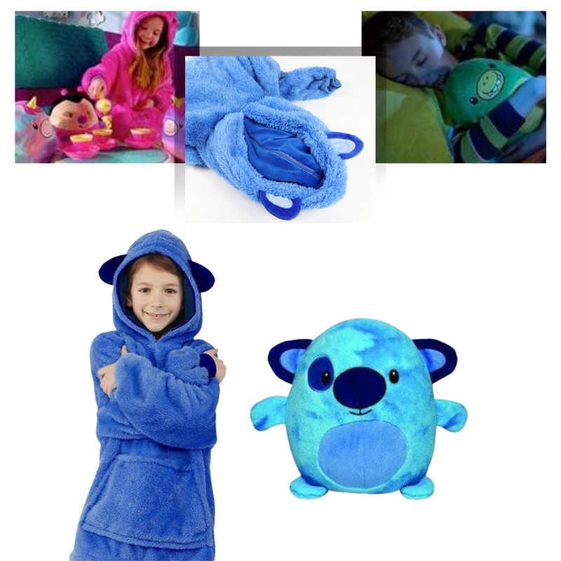 2 in 1 Faltbarer Plüsch-Kapuzenpullover