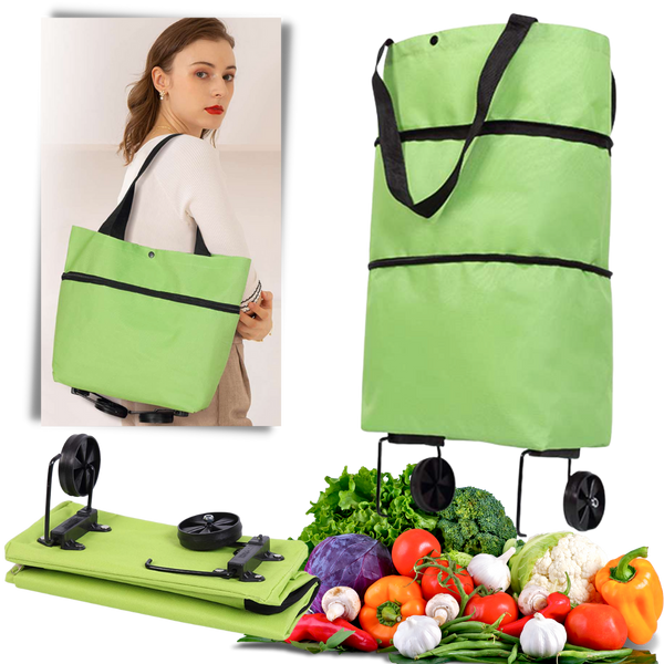 Faltbare Trolley-Lebensmitteltasche 30L