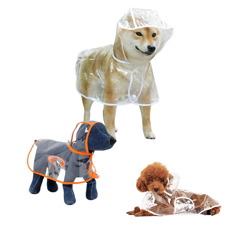 Kapuzenregenmantel für Hunde