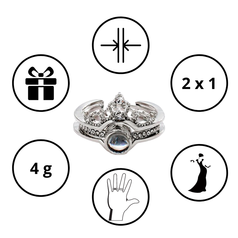 100 Sprachen "Ich liebe dich" Schöner Ring