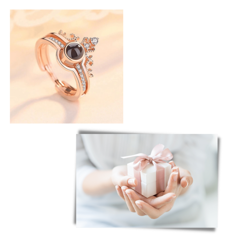 100 Sprachen "Ich liebe dich" Schöner Ring