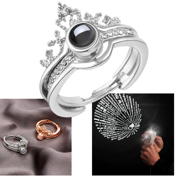100 Sprachen "Ich liebe dich" Schöner Ring