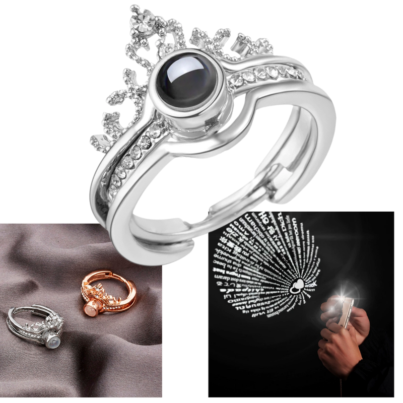 100 Sprachen "Ich liebe dich" Schöner Ring
