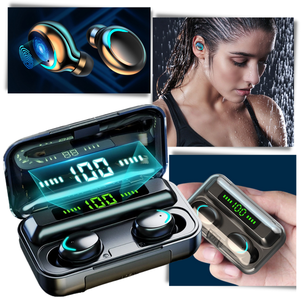 Bluetooth-Kopfhörer mit Akku-Ladebox