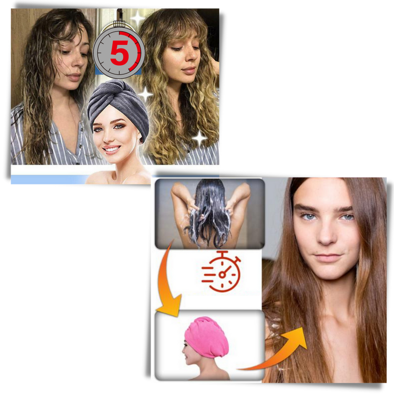 Sofort trocknendes Haarhandtuch