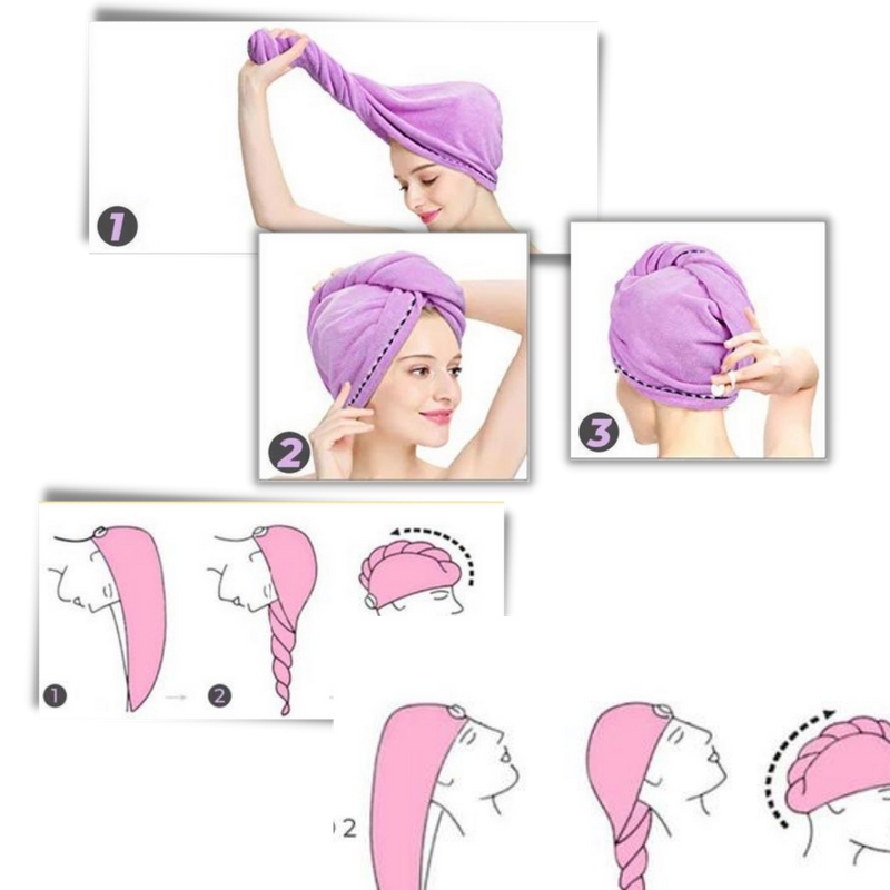 Sofort trocknendes Haarhandtuch