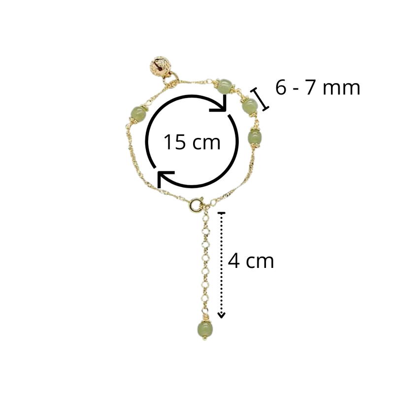 Hetian Jade-Glocken-Armband
