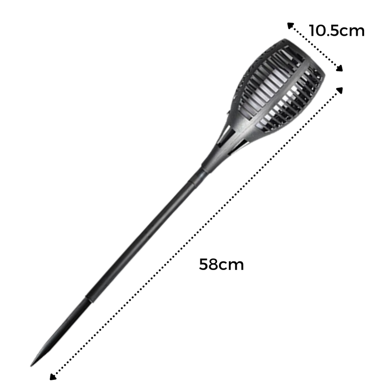 LED Solar Lampe mit flackernder Flamme