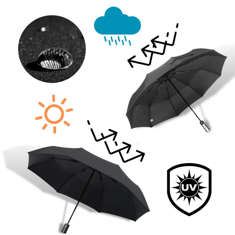 Winddichter LED Sonnen- und Regenschirm