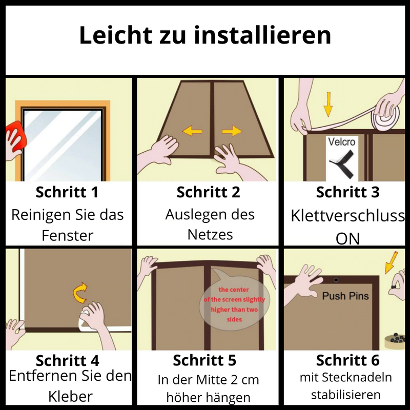 Magnetisches Mückengitter für Türen