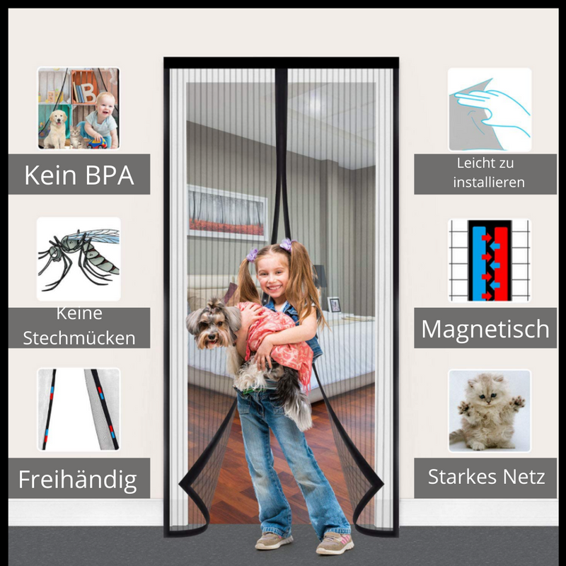 Magnetisches Mückengitter für Türen