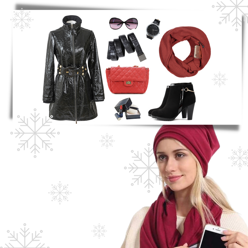 Warmer Schalldämpfer mit versteckter Tasche