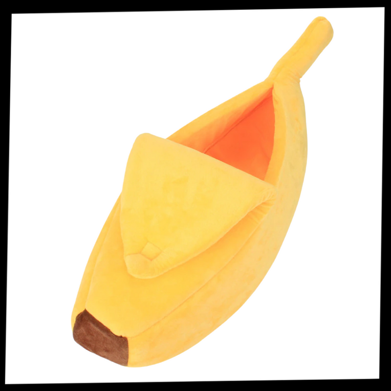Bananenförmiges Haustierbett