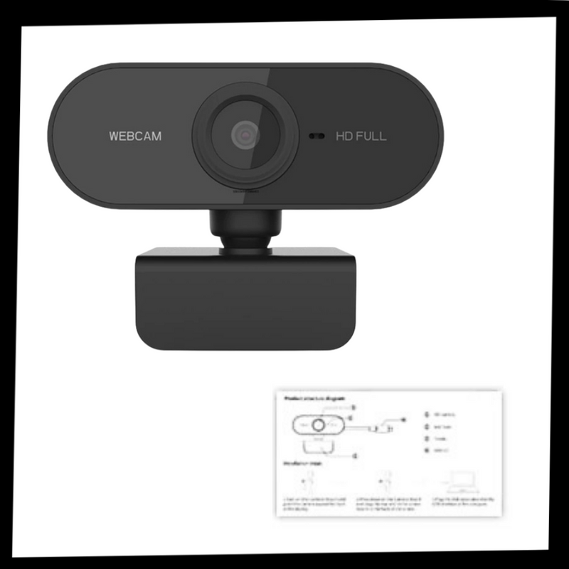 Drehbare 1080p HD USB-Webcam mit Mikrofon