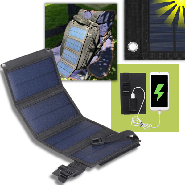 Tragbares Solarpanel Ladegerät mit USB-Anschlüssen