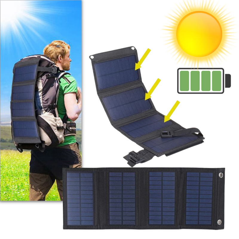 Tragbares Solarpanel Ladegerät mit USB-Anschlüssen