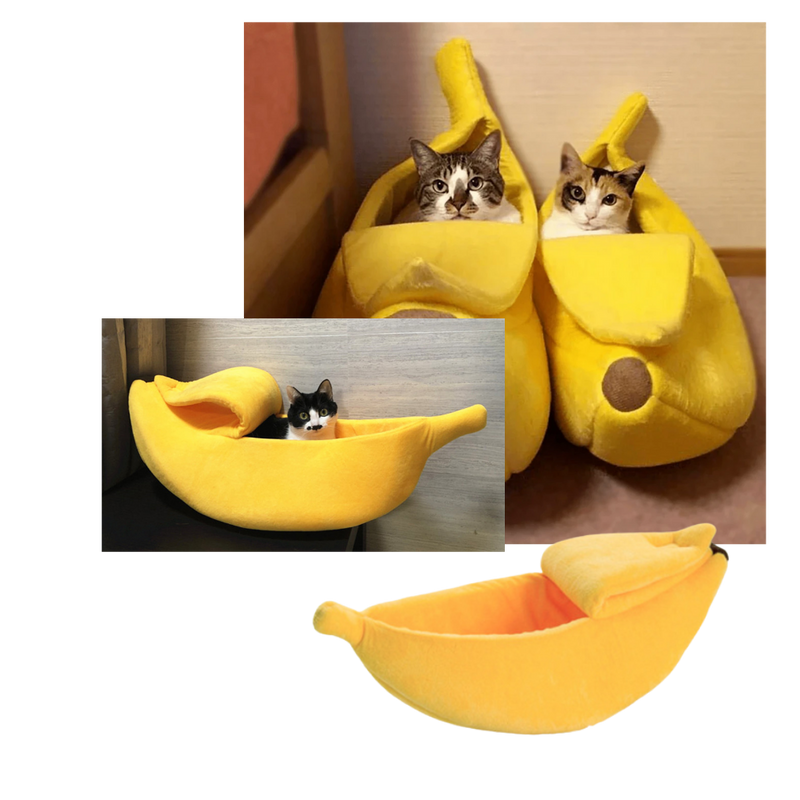 Bananenförmiges Haustierbett
