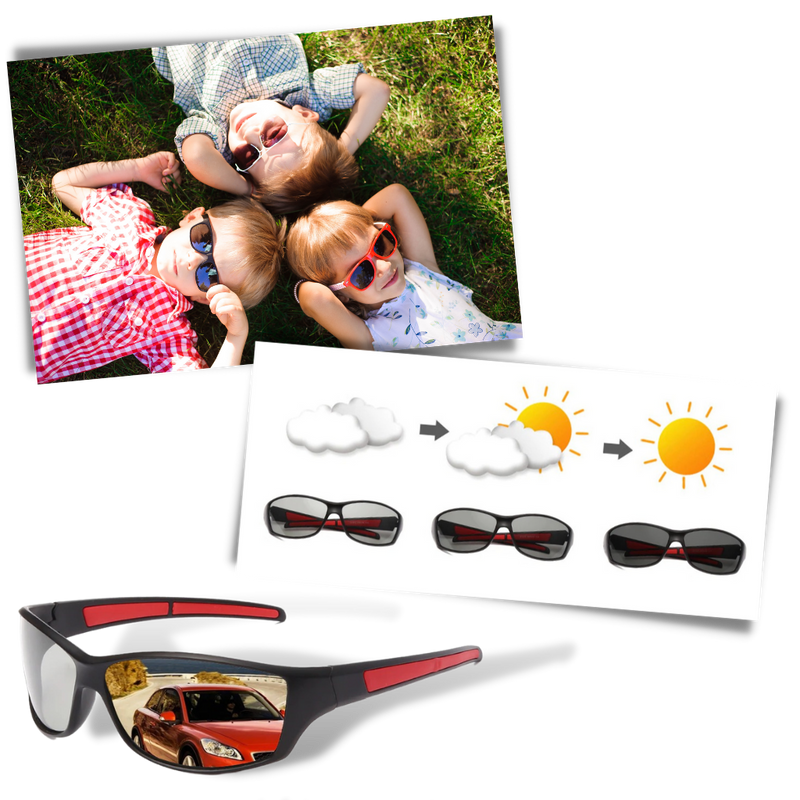 Polarisierte Sport-Sonnenbrille für Kinder mit Riemen
